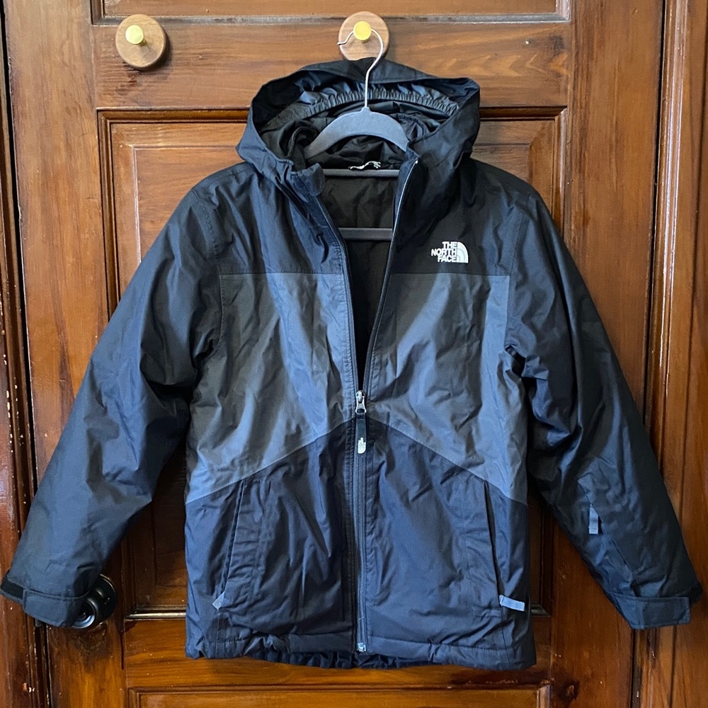The North Face Kids Black and Gray 3 in1 winter coat